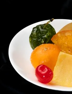 Glazed fruit Stock Photos