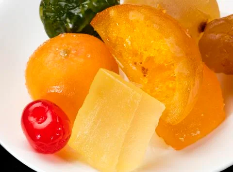 Glazed fruit Stock Photos