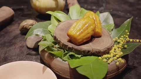 Glazed Madeleines with Native Sauce – Pan zoom 스톡 동영상 314347663