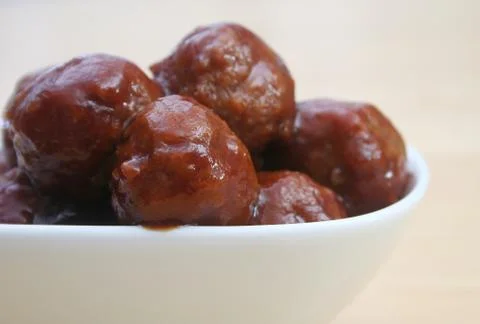 Glazed meatballs Stock Photos
