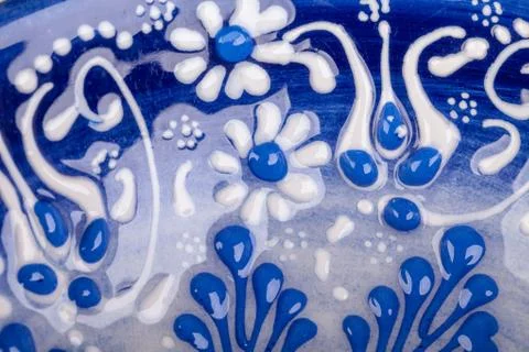 Glazed pot ceramic pattern close up Stock Photos