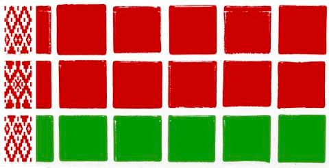 Glazed tiles belarus  flag Stock Illustration