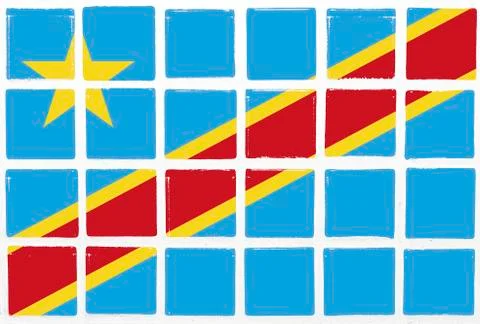 Glazed tiles congo flag Stockillustratie