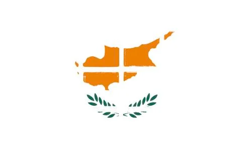 Glazed tiles cyprus flag Stock Illustration