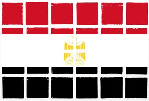 Glazed tiles egypt flag Stock Illustration