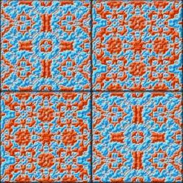 Glazed tiles seamless generated hires texture Stock Illustration