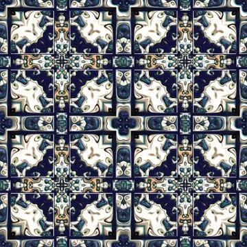 Glazed tiles seamless generated texture 스톡 일러스트