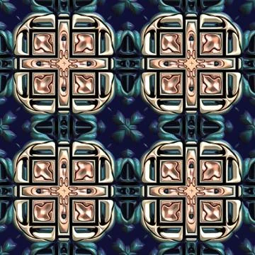 Glazed tiles seamless generated texture Stockillustratie