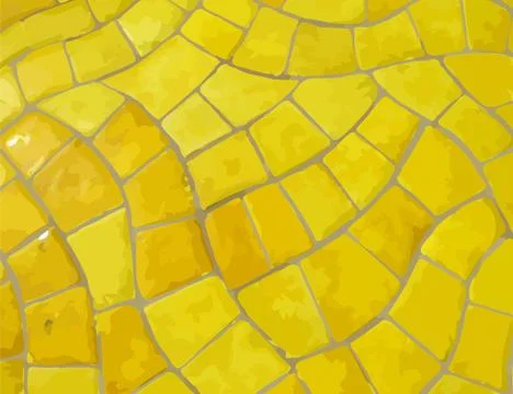 Glazed yellow stone vector mosaic texture Stock Illustration