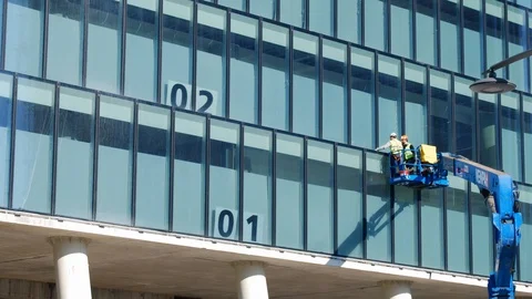 Glaziers at work Stock Footage 102951785