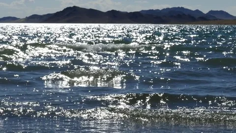 The gleam of the sun and the waves. Stock Footage 79776528