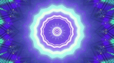 Gleaming colorful geometric pattern with light effects 4K UHD 3d illustration 스톡 일러스트