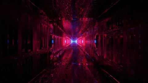 Gleaming Flash Isolated Cyber Room 4k uhd 3d rendering vj loop Stock Footage 141381228
