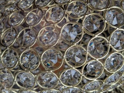 Gleaming Gold Crystal Geometric Pattern Detail Stock Photos