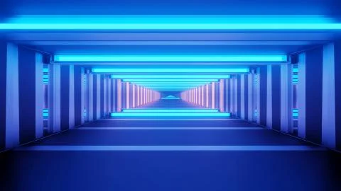 Gleaming Spacious Cyber Gateway 4k uhd 3d illustration background Illustrazione stock