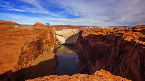 Glen Canyon Dam Timelapse 스톡 동영상 61088396