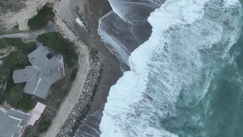GLEN EDEN BEACH OREGON US 2JULY2023 Coastal Erosion Mitigation Video stock 278436122