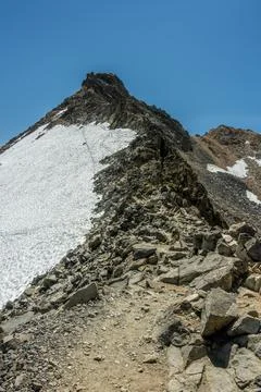 Glen Pass Under Bright Blue Sky Of Kings Canyon Stock Photos