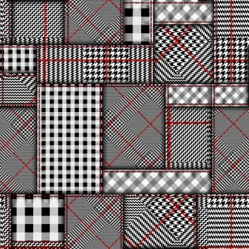 Glen Plaid pattern. Illustrazione stock
