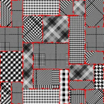 Glen Plaid pattern. Stock Illustration