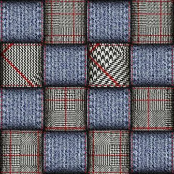 Glen Plaid pattern. Stockillustratie