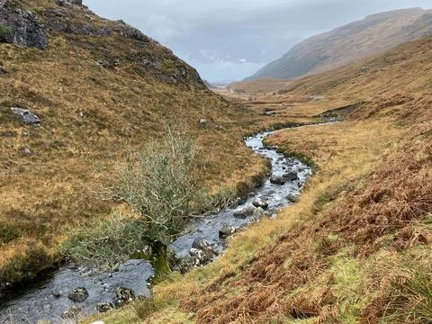 Glen Shieldaig in the Scottish Highlands Stock Photos