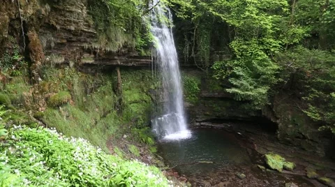 Glencar Waterfall, County Leitrim Stock Footage 46053643