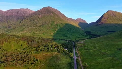 Glencoe mountain in the Scottish Highlands Stock Footage 340425576