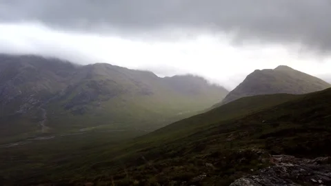 Glencoe Scotland Timelapse Mountains Stock Footage 247284399