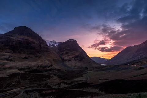 Glencoe Sunet Stock Photos