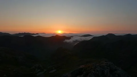 Glencoe sunrise time lapse with cloud inversion 库存影片 157650846