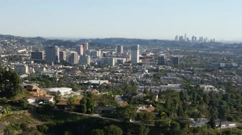 Glendale Skyline Wide Shot Stock Footage 58686697