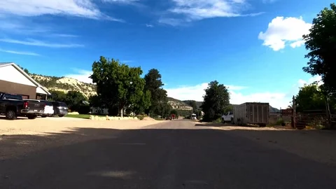 Glendale, Utah August 16 2023 Driving 12428 Glendale Johnson Canyon Stock Footage 339060133
