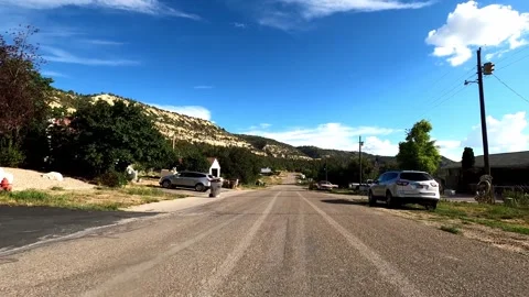 Glendale, Utah August 16 2023 Driving 11079 Glendale Johnson Canyon Stock Footage 339064449