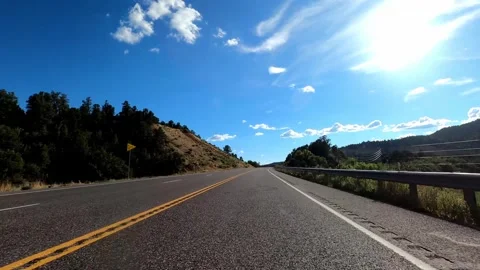 Glendale, Utah August 16 2023 Driving 11083 Glendale Johnson Canyon Stock Footage 339065635