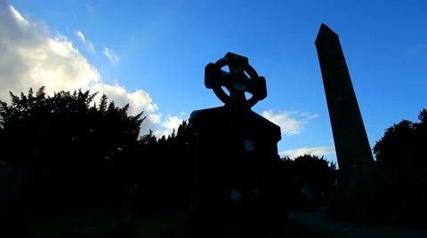Glendalough Cemetery Stock Footage 8511752