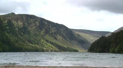 Glendalough Main Lake Stock Footage