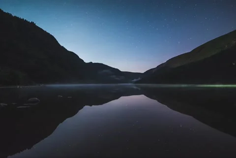 Glendalough at night. Stock Footage 132299638