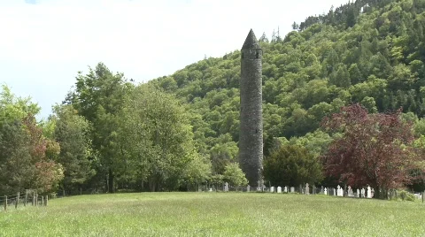 Glendalough Round Tower Видео 456832