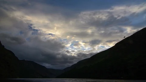 Glendalough sunset Video stock 93848100