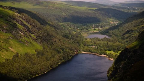 Glendalough valley Video stock 112588823