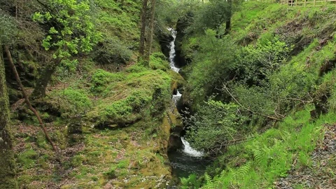 Glendalough waterfall Wicklow Stock Footage 75680883