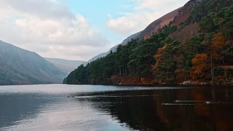 Glendalought lake 스톡 동영상 98740157