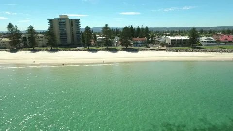Glenelg beach drone HD Stock Footage 201354204
