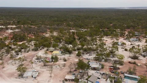 Glengarry opal Mining Town NSW Lightening Ridge Stock Footage 159520298