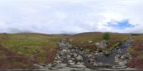 Glenmacnass river by drone Stock Footage 345525478