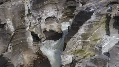 Glenorchy waterfall closeup Stock Footage 107135732