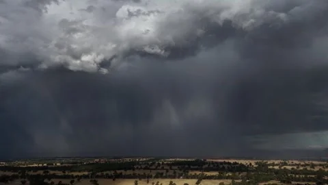Glenrowan Aerial Storm Stock Footage 330703103