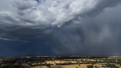 Glenrowan Aerial Storm Stock Footage 330703150