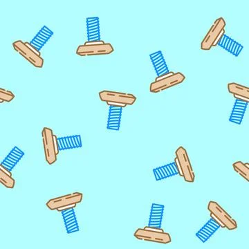 Glide furniture hardware fitting vector seamless pattern Stock Illustration